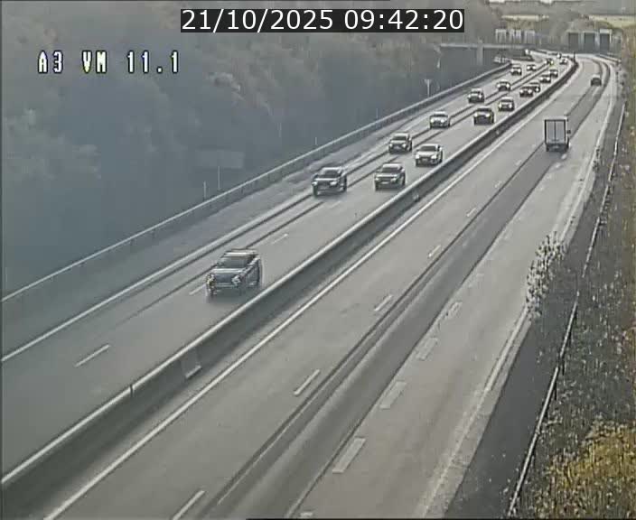 Webcam à la frontière franco-luxembourgeoise, avant la Croix de Bettembourg - BK 11.1 - direction Luxembourg-ville