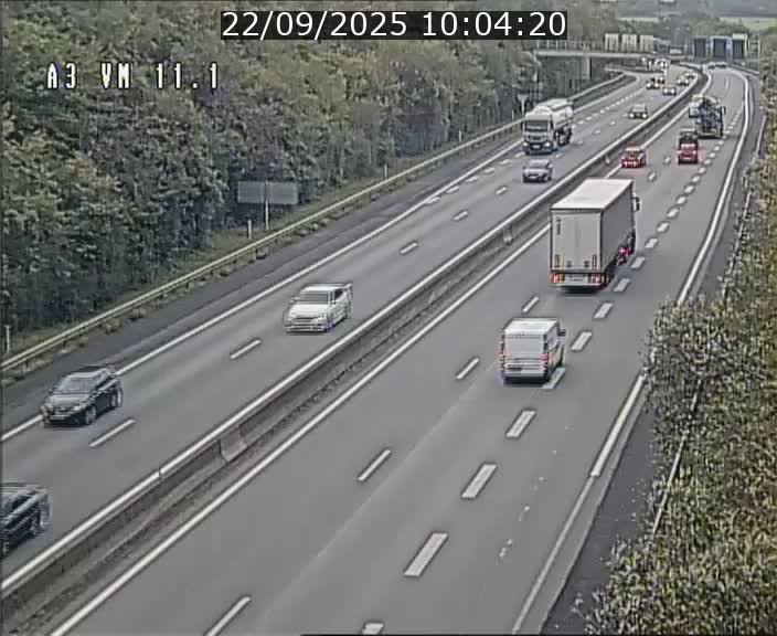 <h2>Webcam à la frontière franco-luxembourgeoise, avant la Croix de Bettembourg - BK 11.1 - direction Luxembourg-ville</h2>