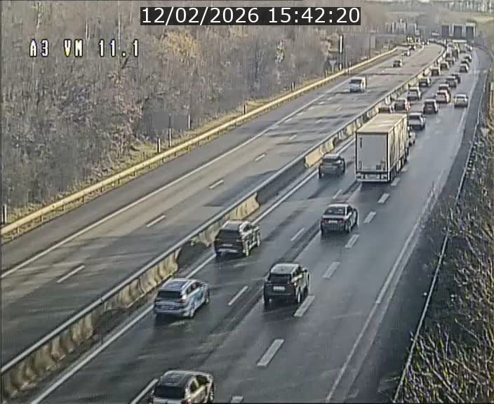 Webcam à la frontière franco-luxembourgeoise, avant la Croix de Bettembourg - BK 11.1 - direction Luxembourg-ville