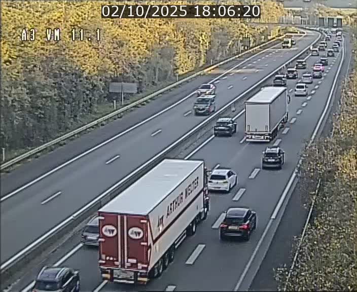 <h2>Webcam à la frontière franco-luxembourgeoise, avant la Croix de Bettembourg - BK 11.1 - direction Luxembourg-ville</h2>