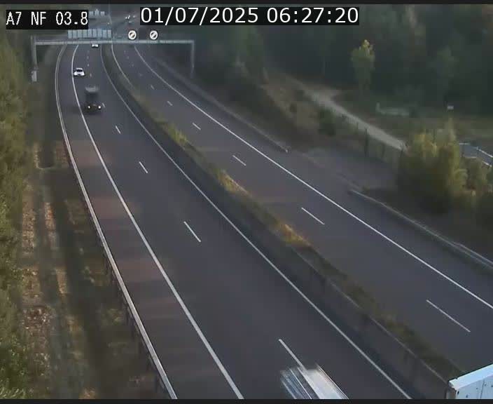 <h2>Webcam autoroute A7 au Luxembourg à la sortie du Tunnel Stafelter vers le Nord</h2>