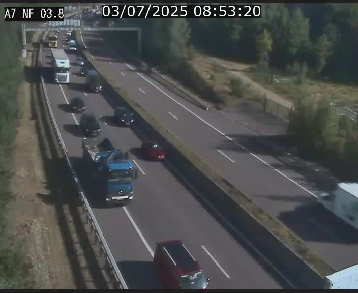 <h2>Webcam autoroute A7 au Luxembourg à la sortie du Tunnel Stafelter vers le Nord</h2>