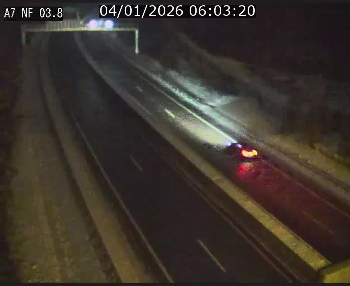 Webcam autoroute A7 au Luxembourg à la sortie du Tunnel Stafelter vers le Nord