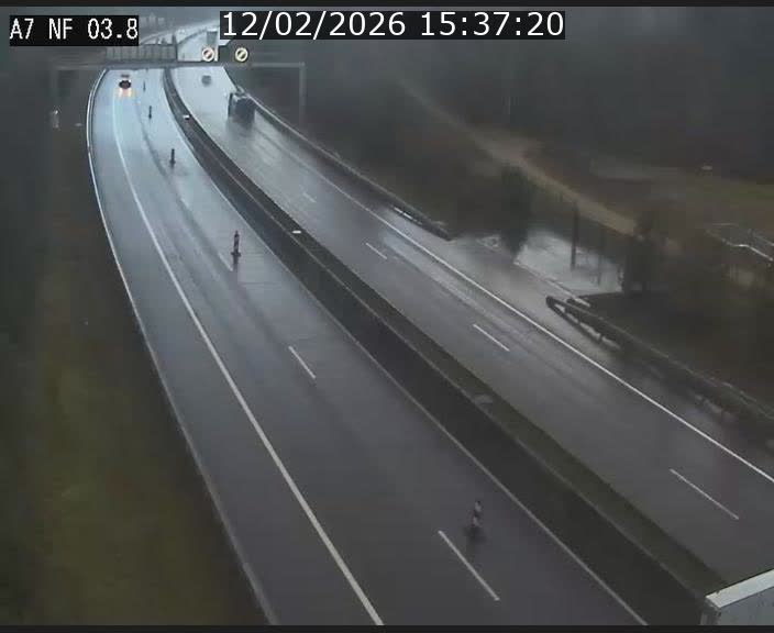 <h2>Webcam autoroute A7 au Luxembourg à la sortie du Tunnel Stafelter vers le Nord</h2>
