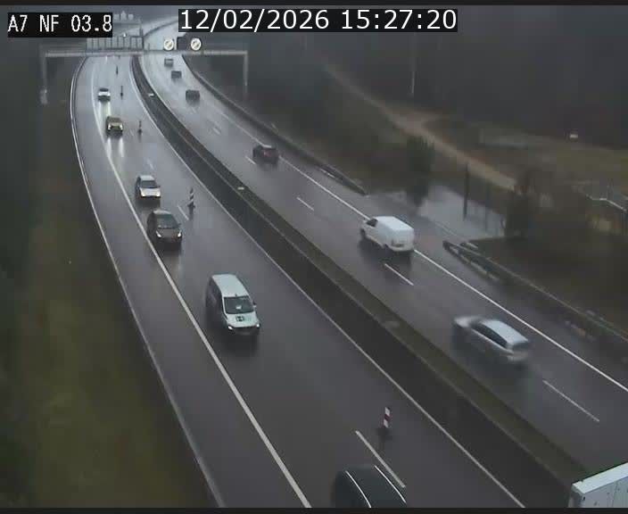 <h2>Webcam autoroute A7 au Luxembourg à la sortie du Tunnel Stafelter vers le Nord</h2>