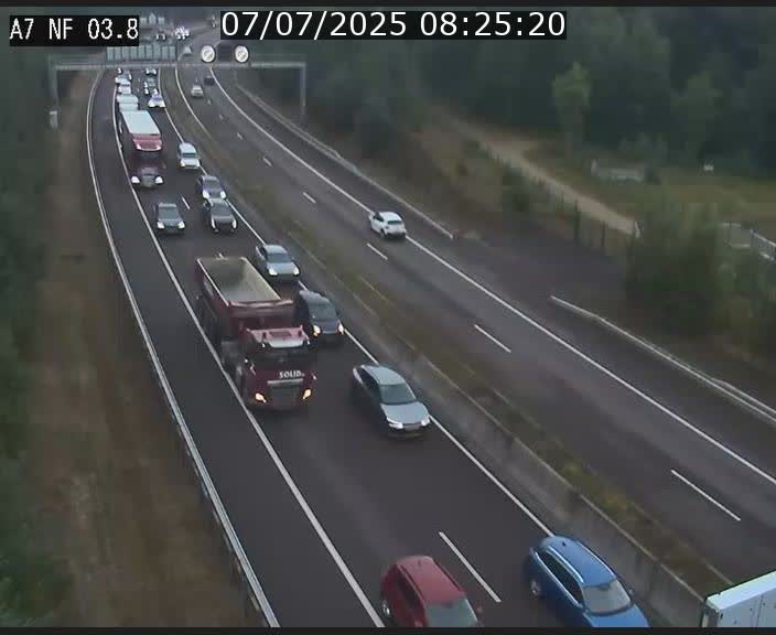 <h2>Webcam autoroute A7 au Luxembourg à la sortie du Tunnel Stafelter vers le Nord</h2>