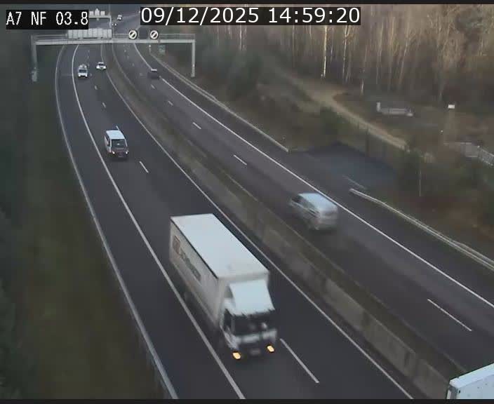 Webcam autoroute A7 au Luxembourg à la sortie du Tunnel Stafelter vers le Nord