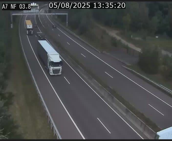 <h2>Webcam autoroute A7 au Luxembourg à la sortie du Tunnel Stafelter vers le Nord</h2>
