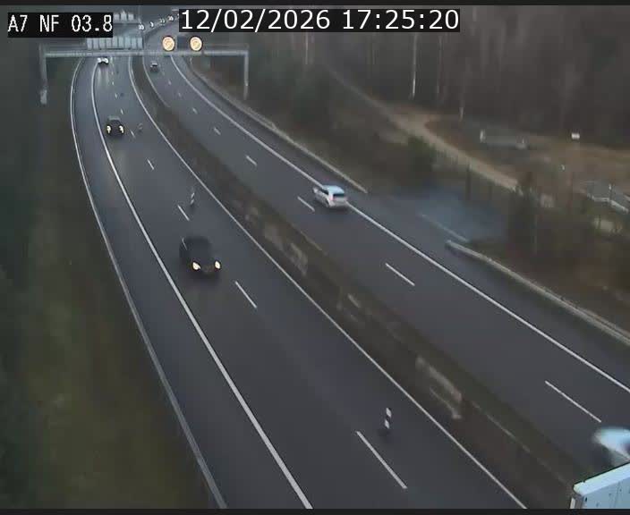 <h2>Webcam autoroute A7 au Luxembourg à la sortie du Tunnel Stafelter vers le Nord</h2>