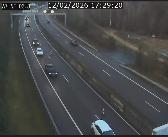 <h2>Webcam autoroute A7 au Luxembourg à la sortie du Tunnel Stafelter vers le Nord</h2>