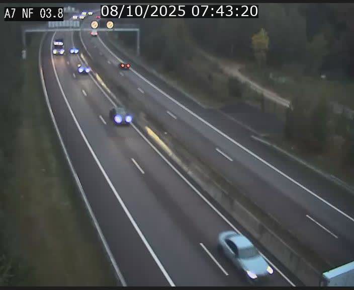 <h2>Webcam autoroute A7 au Luxembourg à la sortie du Tunnel Stafelter vers le Nord</h2>