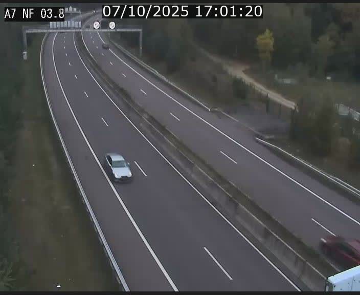 <h2>Webcam autoroute A7 au Luxembourg à la sortie du Tunnel Stafelter vers le Nord</h2>
