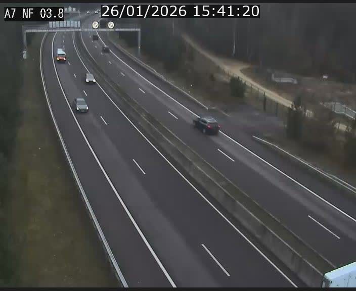 Webcam autoroute A7 au Luxembourg à la sortie du Tunnel Stafelter vers le Nord