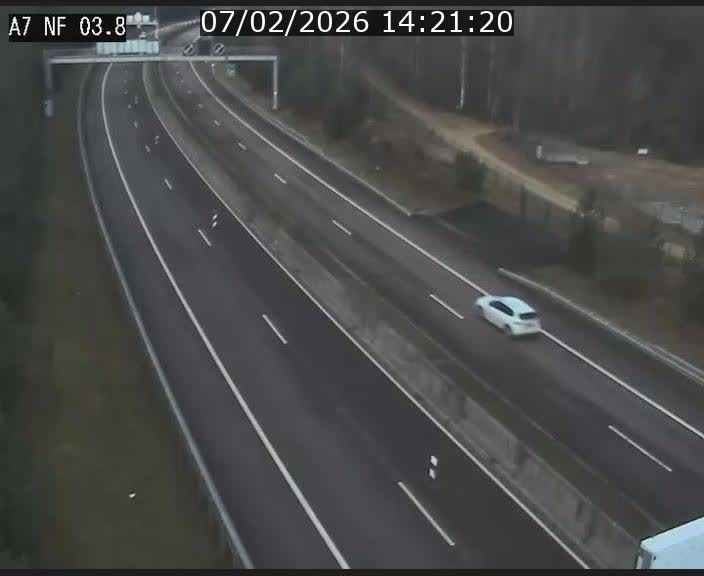 Webcam autoroute A7 au Luxembourg à la sortie du Tunnel Stafelter vers le Nord