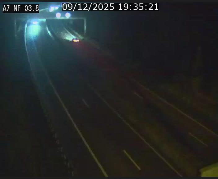 Webcam autoroute A7 au Luxembourg à la sortie du Tunnel Stafelter vers le Nord