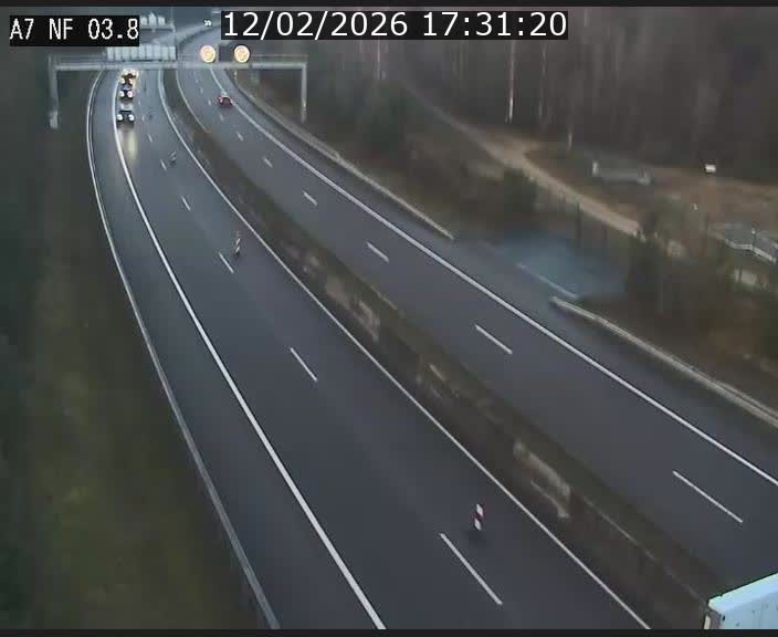 <h2>Webcam autoroute A7 au Luxembourg à la sortie du Tunnel Stafelter vers le Nord</h2>
