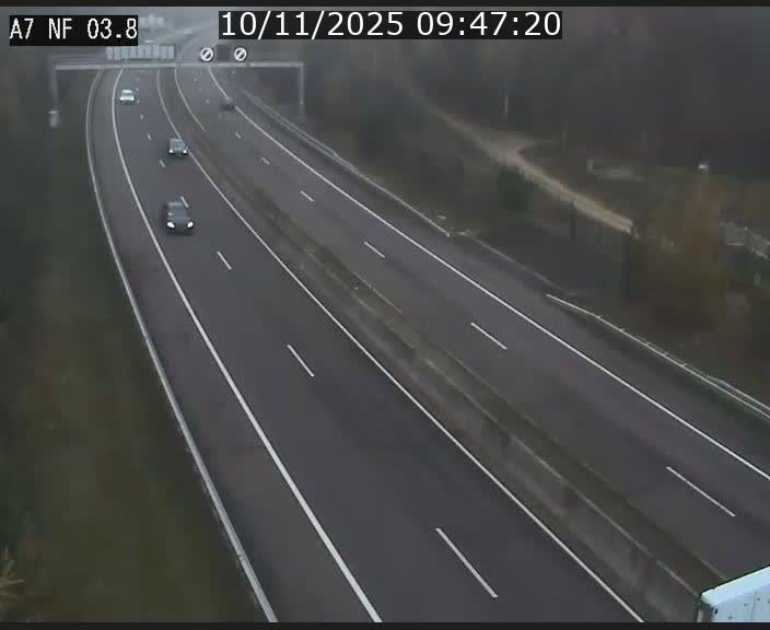 Webcam autoroute A7 au Luxembourg à la sortie du Tunnel Stafelter vers le Nord