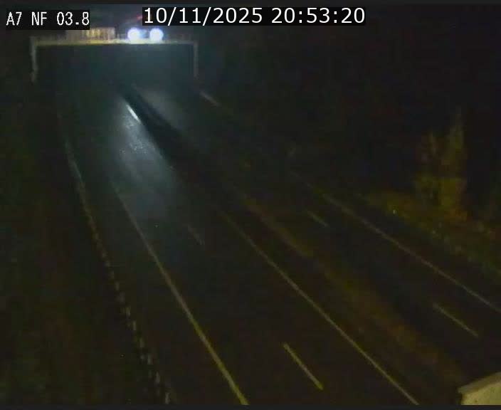 Webcam autoroute A7 au Luxembourg à la sortie du Tunnel Stafelter vers le Nord