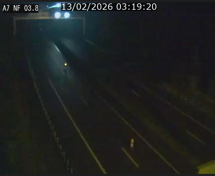 Webcam autoroute A7 au Luxembourg à la sortie du Tunnel Stafelter vers le Nord