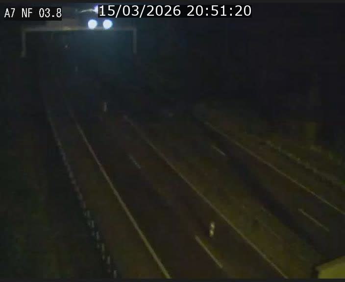 Webcam autoroute A7 au Luxembourg à la sortie du Tunnel Stafelter vers le Nord