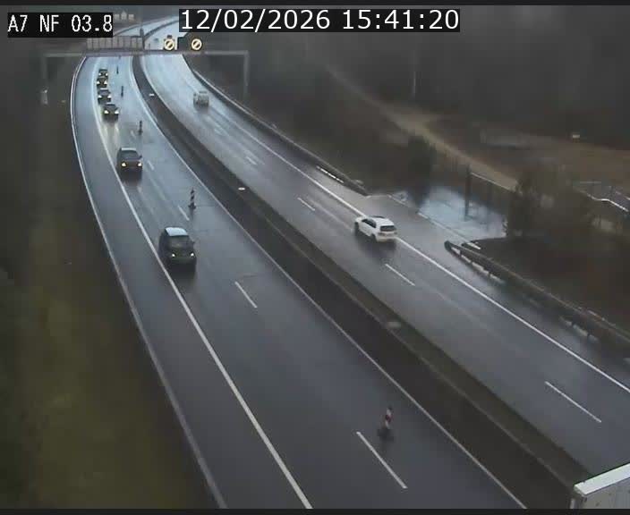 Webcam autoroute A7 au Luxembourg à la sortie du Tunnel Stafelter vers le Nord