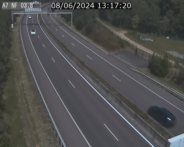 <h2>Webcam autoroute A7 au Luxembourg à la sortie du Tunnel Stafelter vers le Nord</h2>