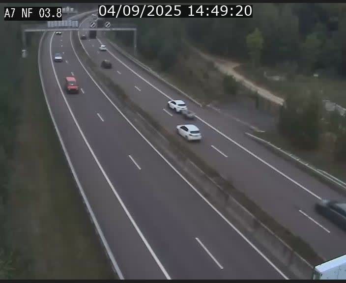 <h2>Webcam autoroute A7 au Luxembourg à la sortie du Tunnel Stafelter vers le Nord</h2>