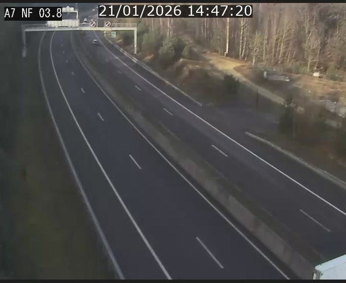 <h2>Webcam autoroute A7 au Luxembourg à la sortie du Tunnel Stafelter vers le Nord</h2>