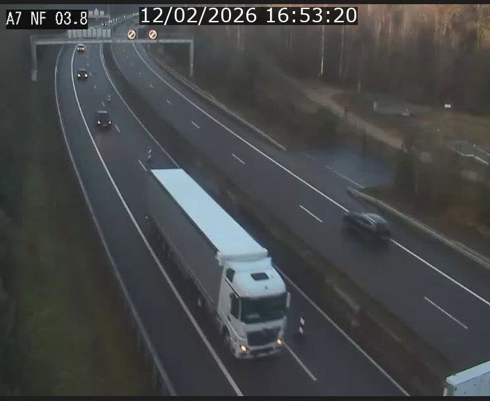 <h2>Webcam autoroute A7 au Luxembourg à la sortie du Tunnel Stafelter vers le Nord</h2>