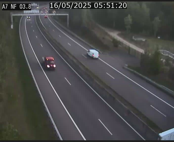 <h2>Webcam autoroute A7 au Luxembourg à la sortie du Tunnel Stafelter vers le Nord</h2>