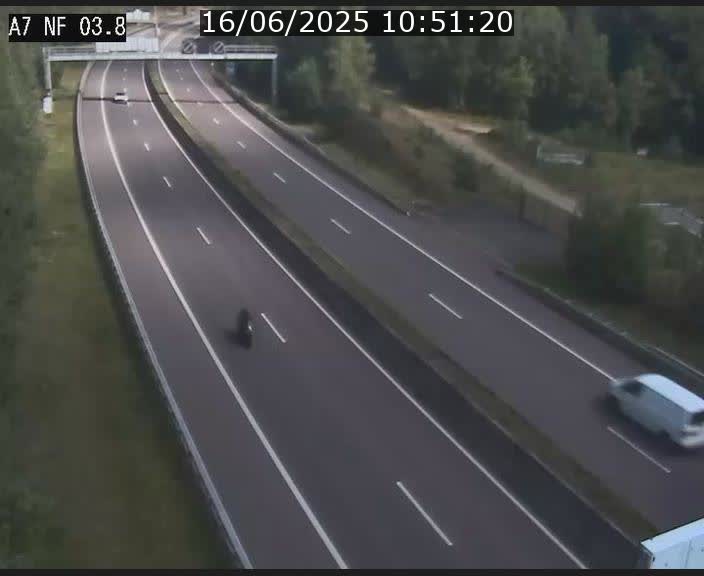 Webcam autoroute A7 au Luxembourg à la sortie du Tunnel Stafelter vers le Nord