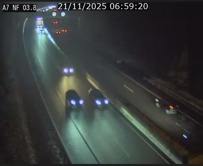 Webcam autoroute A7 au Luxembourg à la sortie du Tunnel Stafelter vers le Nord