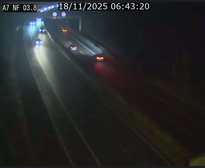 Webcam autoroute A7 au Luxembourg à la sortie du Tunnel Stafelter vers le Nord