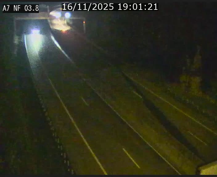 Webcam autoroute A7 au Luxembourg à la sortie du Tunnel Stafelter vers le Nord