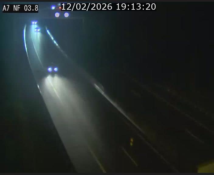 Webcam autoroute A7 au Luxembourg à la sortie du Tunnel Stafelter vers le Nord