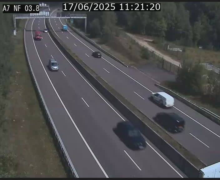 Webcam autoroute A7 au Luxembourg à la sortie du Tunnel Stafelter vers le Nord