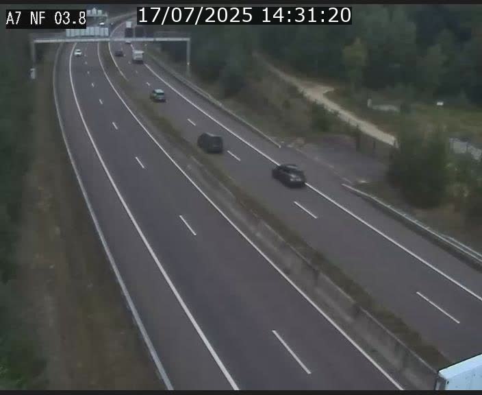 <h2>Webcam autoroute A7 au Luxembourg à la sortie du Tunnel Stafelter vers le Nord</h2>