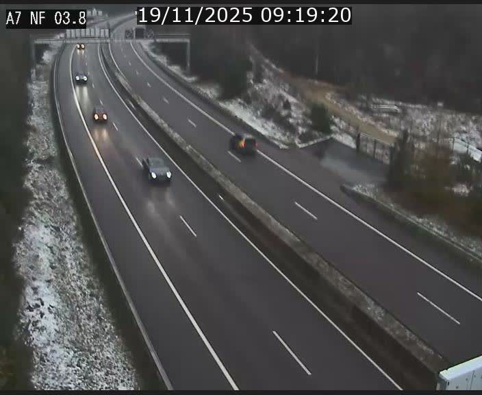 Webcam autoroute A7 au Luxembourg à la sortie du Tunnel Stafelter vers le Nord