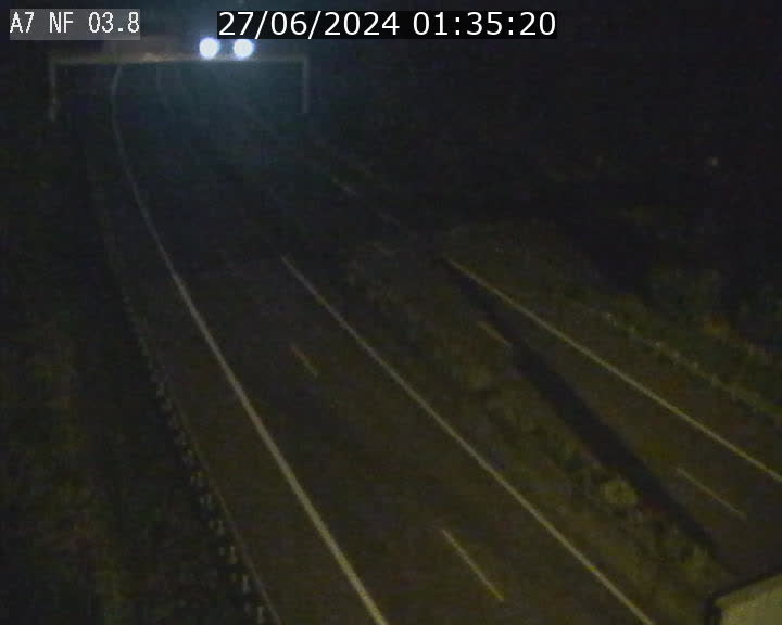 Webcam autoroute A7 au Luxembourg à la sortie du Tunnel Stafelter vers le Nord