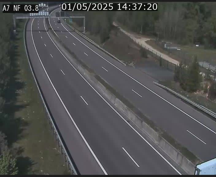 Webcam autoroute A7 au Luxembourg à la sortie du Tunnel Stafelter vers le Nord