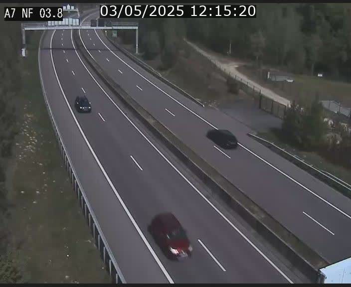Webcam autoroute A7 au Luxembourg à la sortie du Tunnel Stafelter vers le Nord