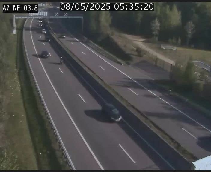 Webcam autoroute A7 au Luxembourg à la sortie du Tunnel Stafelter vers le Nord