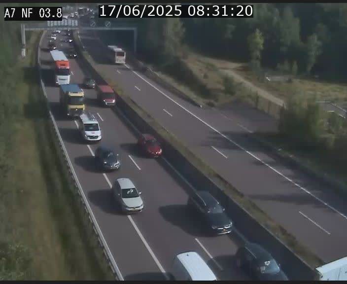 Webcam autoroute A7 au Luxembourg à la sortie du Tunnel Stafelter vers le Nord
