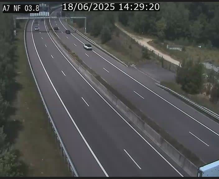 Webcam autoroute A7 au Luxembourg à la sortie du Tunnel Stafelter vers le Nord