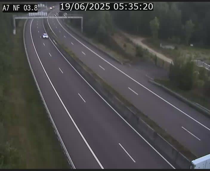 Webcam autoroute A7 au Luxembourg à la sortie du Tunnel Stafelter vers le Nord