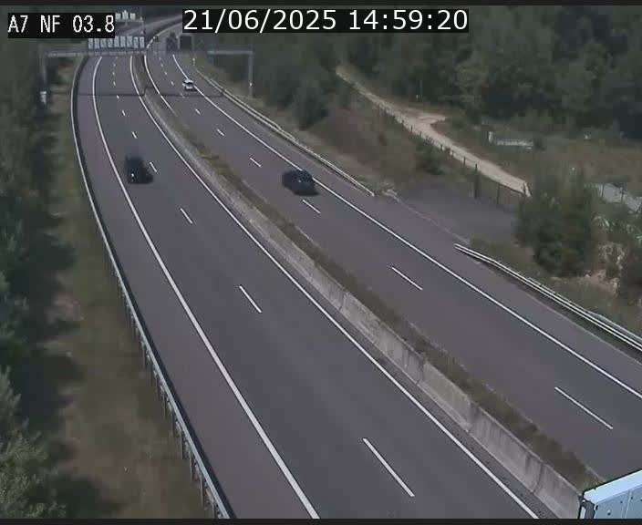 Webcam autoroute A7 au Luxembourg à la sortie du Tunnel Stafelter vers le Nord