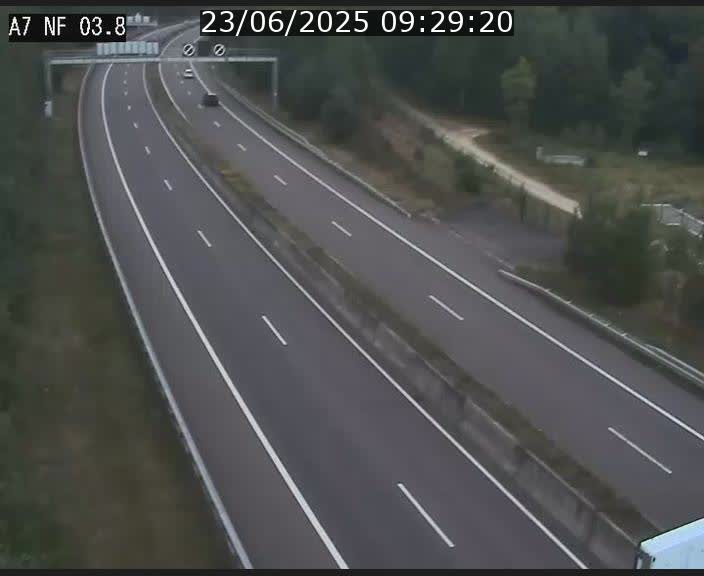 Webcam autoroute A7 au Luxembourg à la sortie du Tunnel Stafelter vers le Nord