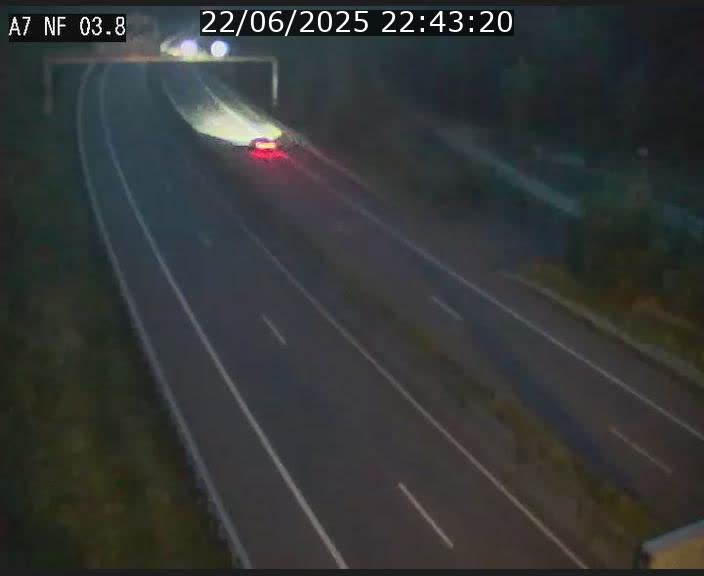Webcam autoroute A7 au Luxembourg à la sortie du Tunnel Stafelter vers le Nord