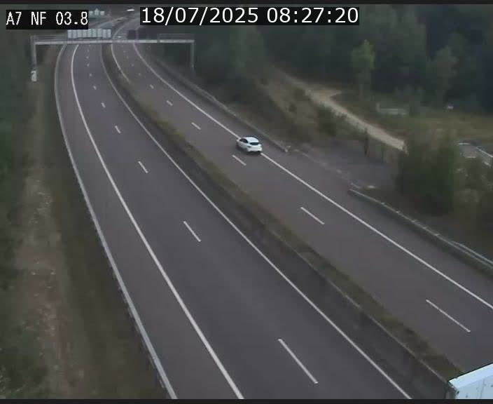 Webcam autoroute A7 au Luxembourg à la sortie du Tunnel Stafelter vers le Nord