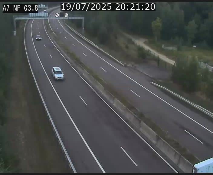 Webcam autoroute A7 au Luxembourg à la sortie du Tunnel Stafelter vers le Nord